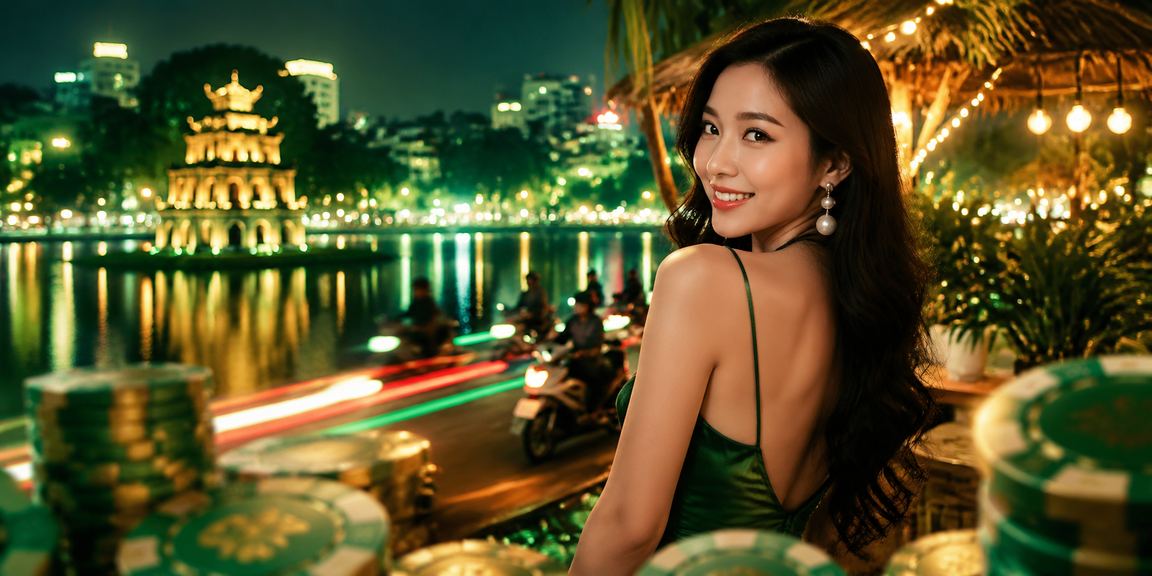 Khung cảnh cá cược thể thao tại Hà Nội với màn hình tỷ lệ cược neon sáng
